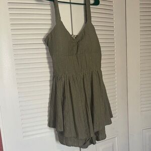 Derek Heart Olive Green Romper